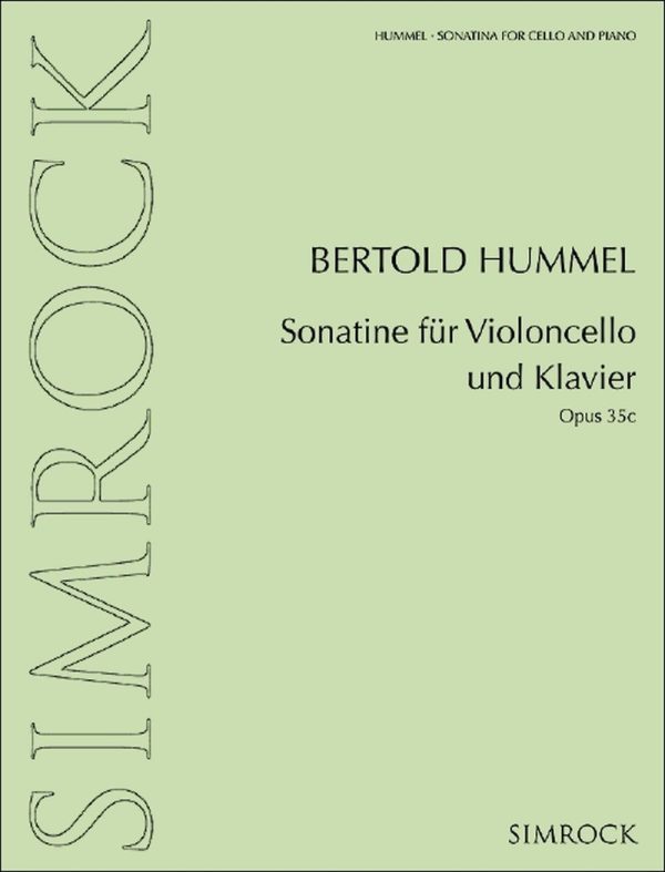 Sonatina for cello and piano Op. 35c