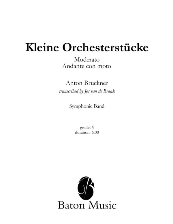 Kleine Orchesterstucke Moderato and Andante con moto