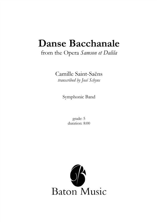 Danse Bacchanale from the Opera Samson et Dalila