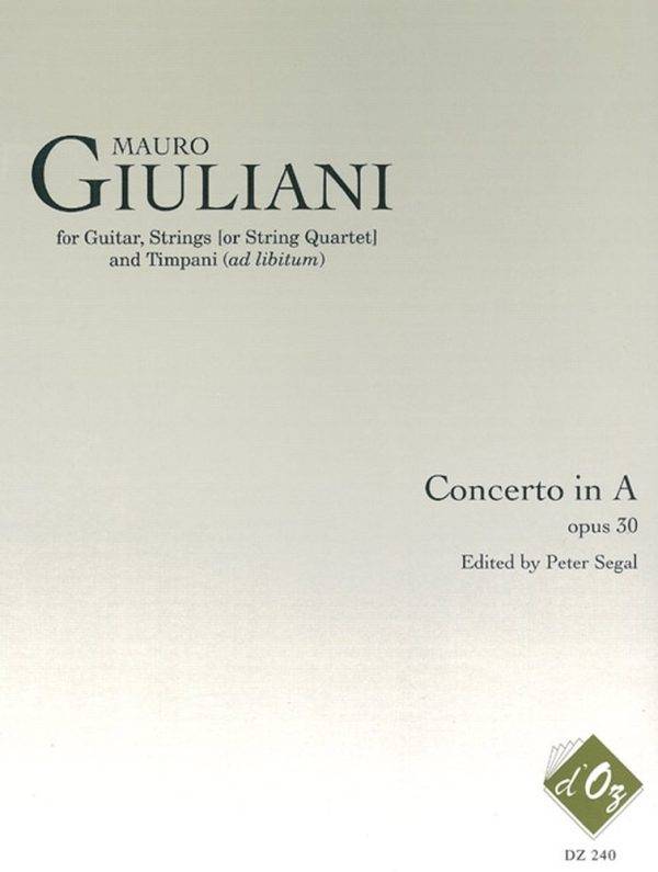 Concerto for Guitar, Strings and Timpani, opus 30 