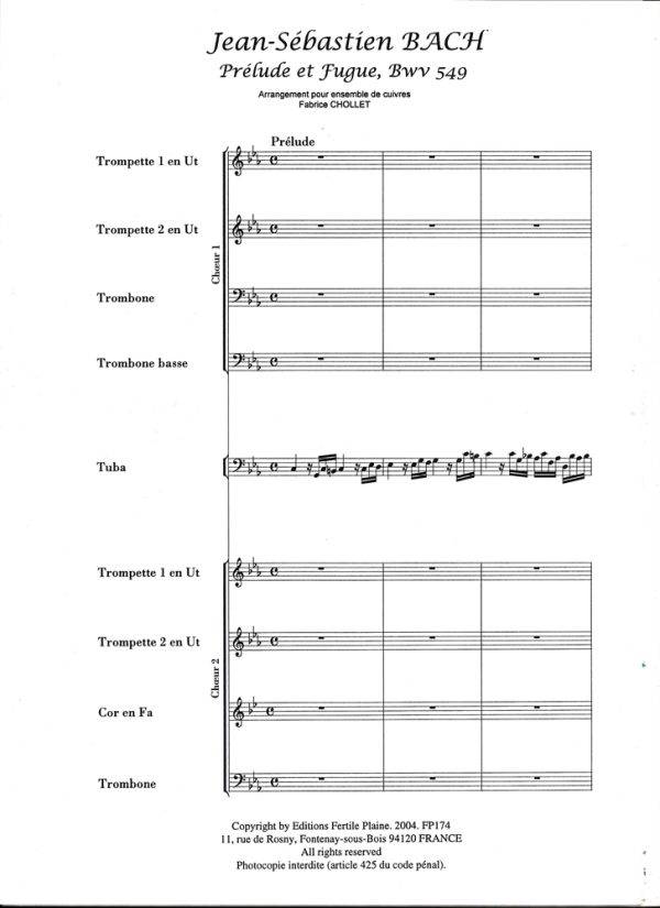 Prelude,Fugue Bwv 549 