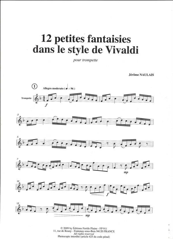 12 Petites Fantaisies Dans Le Style De Vivaldi 