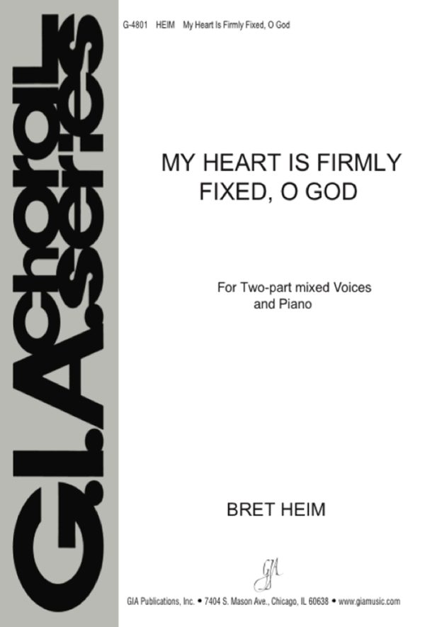 My Heart Is Firmly Fixed, O God-Instrumental Part Harp or Harpsichord