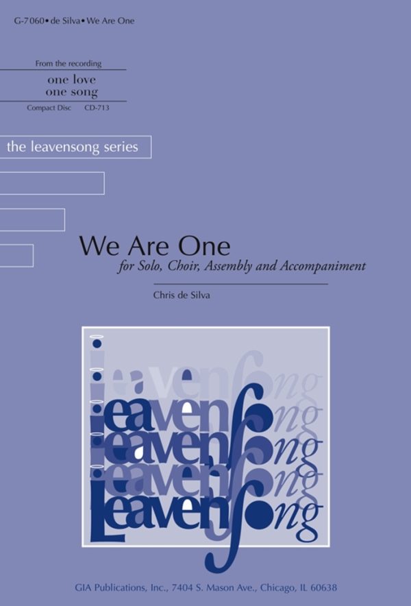 We Are One - Instrumental Parts Alto Sax, B-flat Trumpet, Trombone