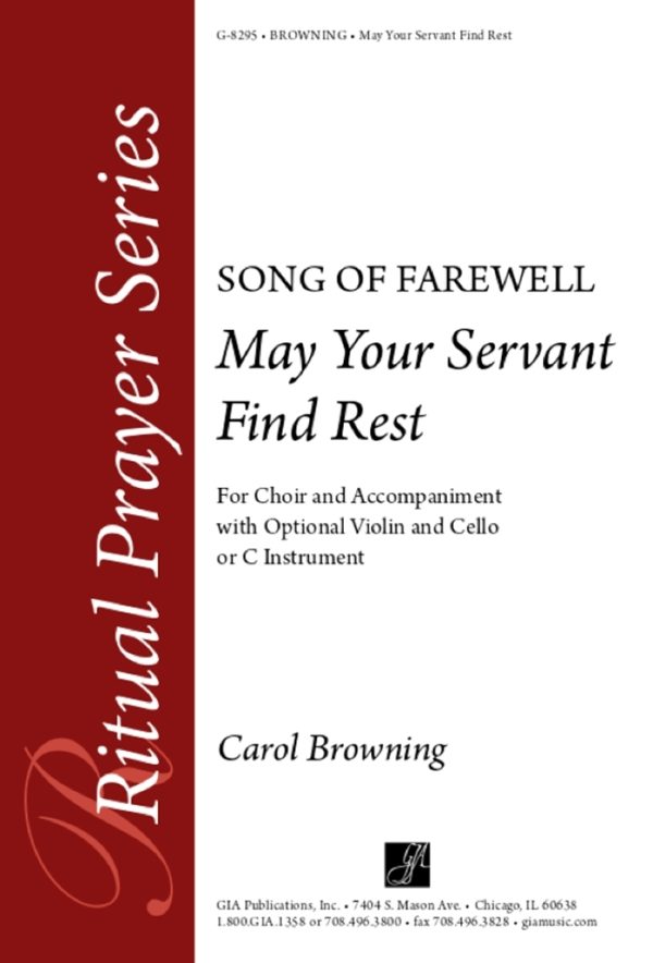 May Your Servant Find Rest - Violin and Cello part Violin, Cello - not to be used with 8295INSTB