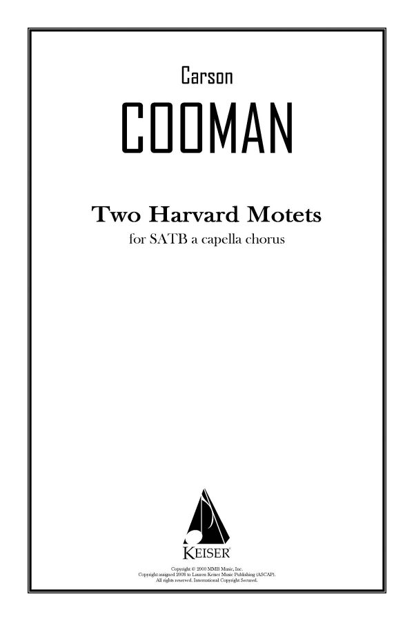 Two Harvard Motets 