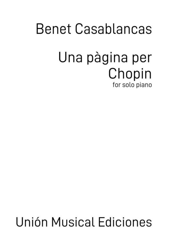 Una pagina per Chopin 