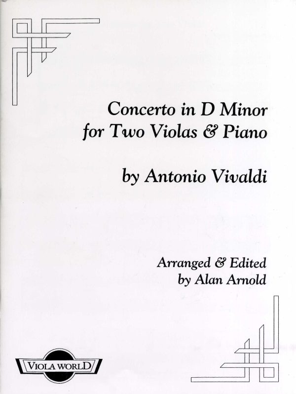 Concerto In D Minor For Two Violas And Piano 