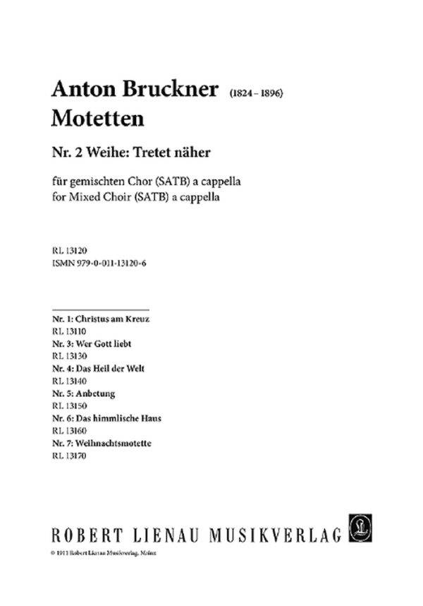 Motetten Nr. 1-4 ubersetzungen der Graduale 1-4